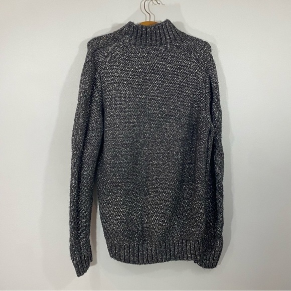 Banana Republic Oversized Cozy Yak Fur Blend Gray Cable Knit Mock Neck Sweater - Picture 5 of 8